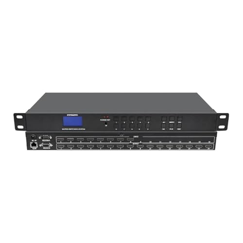 HD/Video Matrix Switch 4x4 8x8 8x16 16x16 16x32Chassis Stil Digital Signal Host Switcher 1080P Nahtlose Umschaltung(WHITE,With Network Control) von MERHOVO