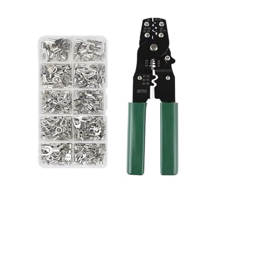 HS-202D Crimpzan kann Drahthaut abziehen Crimpen verzinnter Messing-Anschlussring RNB B-Gabel/u/y-Kit Kabeldrahtverbinder für Cu-Kabelschuhe(202D 320PCS) von MERHOVO