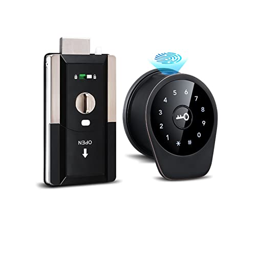 Intelligentes Türschloss, Automatisches elektronisches intelligentes Bluetooth-Türschloss mit biometrischem Fingerabdruck-Sperrcode RIFD schlüsselloses Türschloss mit TTlock für die Haustür(Noir) Intelligentes Türschloss, Automatisches elektronisches intelligentes Bluetooth-Türschloss mit biometrischem Fingerabdruck-Sperrcode RIFD schlüsselloses Türschloss mit TTlock für die Haustür(Noir) von MERHOVO