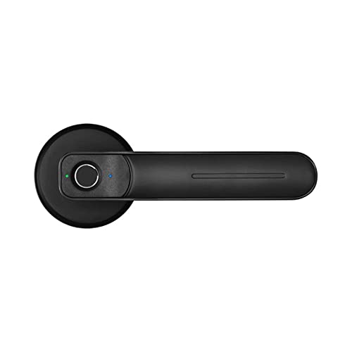 Intelligentes Türschloss, Fingerabdruck-Türschloss Griff USB wiederaufladbar Diebstahlschutz Smart Electric Biometric Keyless Security Entry mit 2 Schlüsseln Smart Home für die Haustür(Noir) von MERHOVO