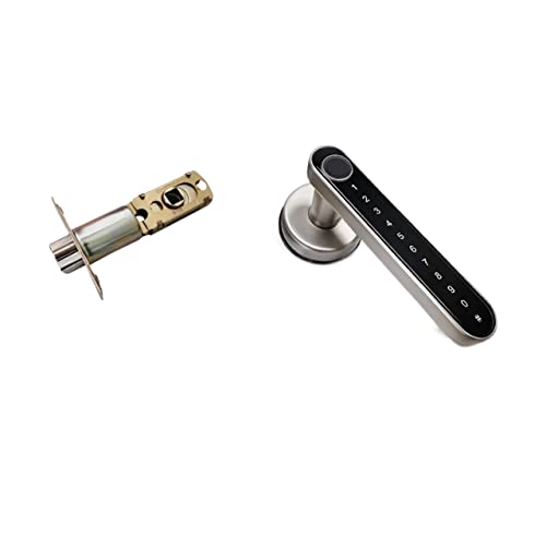 Intelligentes Türschloss, Fingerabdruck-Türschloss Wifi-Türschloss Elektronisches Schloss Passwort Türschloss Smart Anti-Diebstahl-Riegel Split Wireless Türgriffschloss für die Haustür(Silver) von MERHOVO