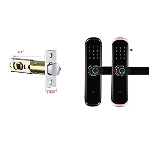 Intelligentes Türschloss, Home Electronics Tuya Drahtloses Türschloss Biometrischer Fingerabdruckgriff Wasserdichtes Smart Lock mit Sicherheitsschlüsselkartencode für die Haustür(Single 60-70,Bronze) Intelligentes Türschloss, Home Electronics Tuya Drahtloses Türschloss Biometrischer Fingerabdruckgriff Wasserdichtes Smart Lock mit Sicherheitsschlüsselkartencode für die Haustür(Single 60-70,Bronze) von MERHOVO