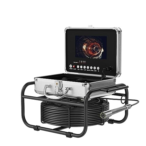 Kanalkamera, 7/9 "Bildschirm 17/23mm Rohr Objektiv Kanalisation Rohr Inspektion Kamera 512HZ Rohr Locator Auto Selbst Nivellierung DVR video Endoskop Kamera für Abwasserleitungen(20m,7IN DVR 23MM) von MERHOVO