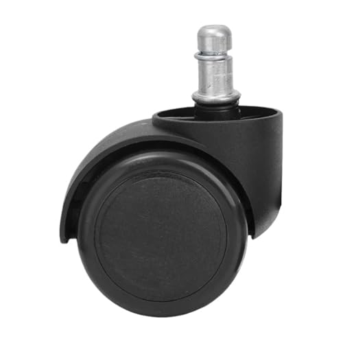 Lenkrollen, 2-Zoll-Ersatz-Soft-Mute-Schreibtisch-Lenkräder for Arbeits-Gaming-Stuhl, robuste und sicher rollende Bürostuhl-Räder-Hardware,Flexible Bewegung(1PCS-Black) von MERHOVO