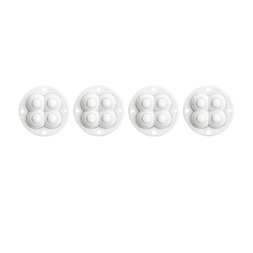 Lenkrollen, 4 Teile/los Möbel Räder Selbstklebende Kullar Räder 360 ° Rotation Universal Möbel Caster for Büro Roll Schreibtisch Stuhl,Flexible Bewegung(White Nylon Ball) von MERHOVO
