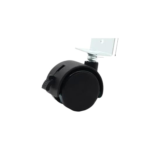 Lenkrollen, 4 stücke 1,5 Zoll Universal Rad Lenkrolle Roller Rad Möbel Bürostuhl Caster Mit Bremse for Gepäck Stuhl Zubehör,Flexible Bewegung(1.5 in with brake-E) von MERHOVO