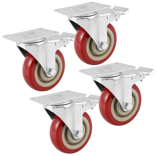 Lenkrollen, 4Pcs Caster Rad Heavy Duty Lenkrolle Kapazität 400kg Industrie Castor Räder Stille Möbel Räder Caster for Bewegen plac,Flexible Bewegung von MERHOVO