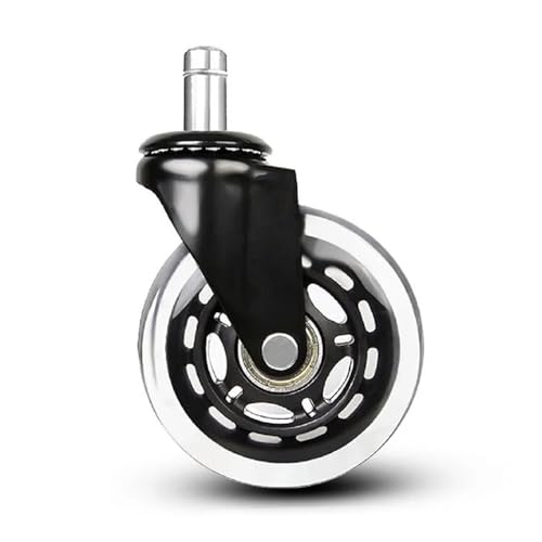 Lenkrollen, 5 stücke Bürostuhl Räder Ersatz Schreibtisch 2,5/3 zoll Stumm Lenkrolle for Schwere Möbel Universal Polyurethan Gummi caster,Flexible Bewegung(2.5 inch) von MERHOVO