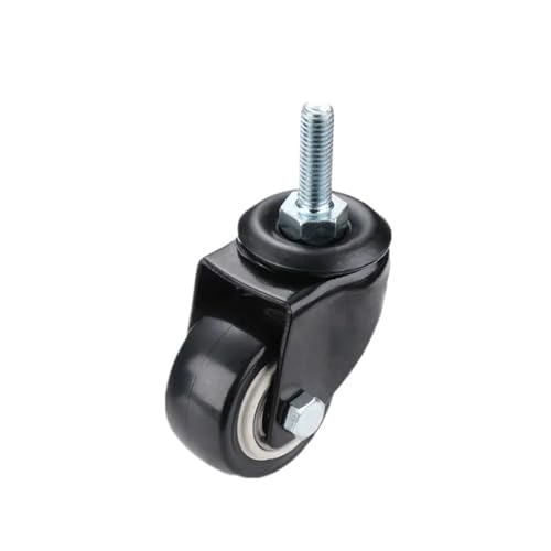 Lenkrollen, M8 Bürostuhl-Lenkräder, 1,5 Zoll, stumm schwenkbare Gummi-Lenkräder, Ersatz-weiche, sichere Rollen, Möbel-Hardware-Räder,Flexible Bewegung(No brakes 1 pieces) von MERHOVO