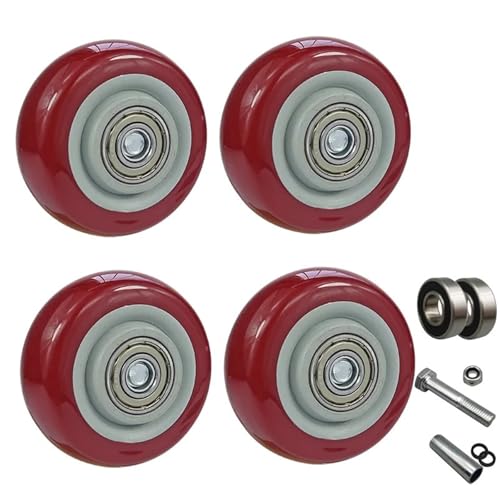 Lenkrollen, Räder, Lenkrolle, robust, 4 Stück, PVC, Möbelbeschläge, Transportwagen, Industriemaschine, 3/4/5 Zoll breit, universeller Transport,Flexible Bewegung(2.5 inch) von MERHOVO