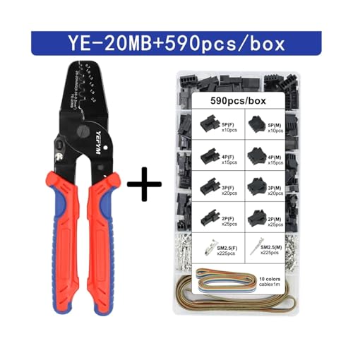 SH1.0/ZH1.5/PH2.0/XH2.54/SM2.54/2510/VH3.96/5557/5559 Molex Tyco JST Flachsteckerzan YE-12MB/20MB Crimpwerkzeu für Cu-Kabelschuhe(YE-20MB 590H) von MERHOVO
