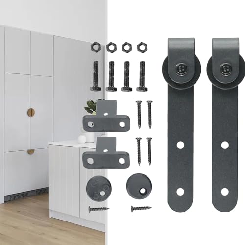 Schiebetür-Hardware-Kits for Schranktüren, Schienensatz, glatter, geräuschloser Scheunentormechanismus, Schiebetür-Kits for Scheunentüren,Schwere Struktur von MERHOVO