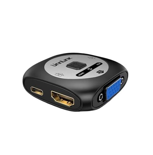 VGA Switch 2x1 + zu Video Switcher 1080P 60Hz 2 In 1 Out Konverter Nahtlose Umschaltung VGA Switch 2x1 + zu Video Switcher 1080P 60Hz 2 In 1 Out Konverter Nahtlose Umschaltung von MERHOVO