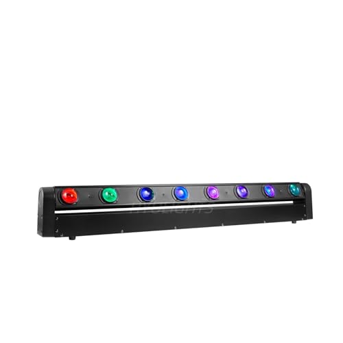 Wandfluter, 1/2/4 Pcs LED Bar 8x12W RGBW 4in1 Strahl Moving Head Licht DMX512 for DJ Disco Party Nacht Club Event Zeigen Bühne Effekte,Energieeffizienz(2PCS LED BAR) von MERHOVO