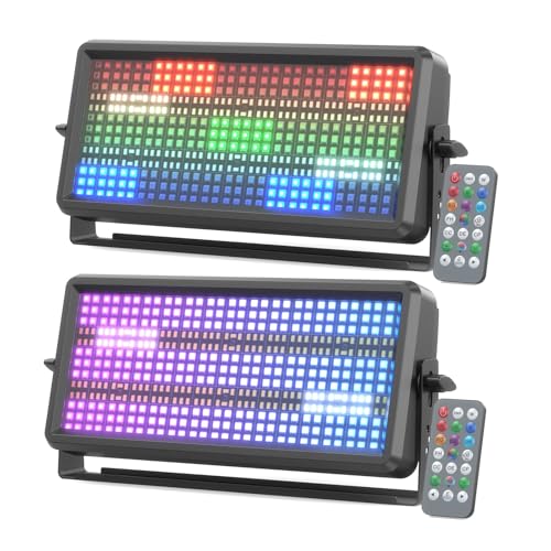 Wandfluter, 2 STÜCKE 120 W Stroboskoplicht RGBW LED 4IN1 Wandwaschlicht, wirkung DMX512 Bühnenlichtleiste for DJ Party Disco Hochzeit KTV,Energieeffizienz von MERHOVO