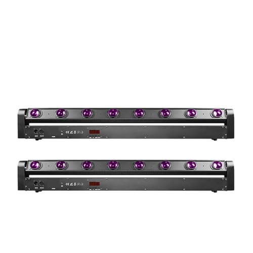 Wandfluter, 8X15W RGBW Moving Head Strahl Lichter, LED DMX512 Control Multicolor Bar Licht Bühne Professionelle Beleuchtung for DJ DISCO,Energieeffizienz(2PCS 8x15w) von MERHOVO