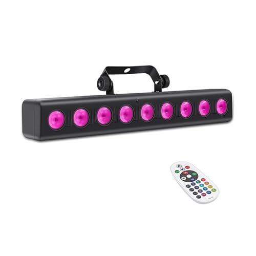 Wandfluter, LED-Wandwaschlicht, 9 x 12 W RGBW 4-in-1-Langstreifen-LED-Wandwaschlicht for Bühnenfärbelichter, DJ-Bar, Stroboskoplicht,Energieeffizienz(Warm+cold) von MERHOVO