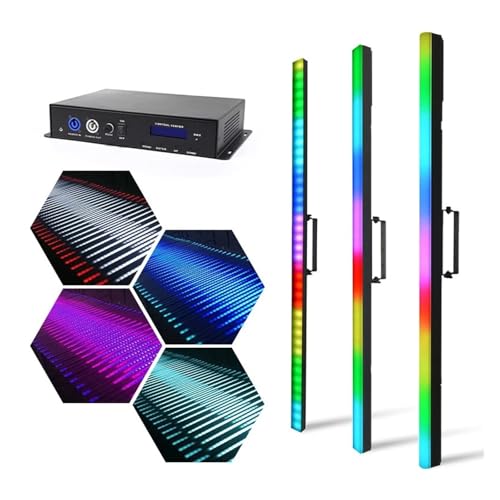 Wandfluter, RGB 3in1 LED Pixel Bar LED Tube KTV Theater Auditorium Bühne Konzertbeleuchtung Artnet Control Box mit DMX-Modus,Energieeffizienz(16 pcs Black Lens) von MERHOVO