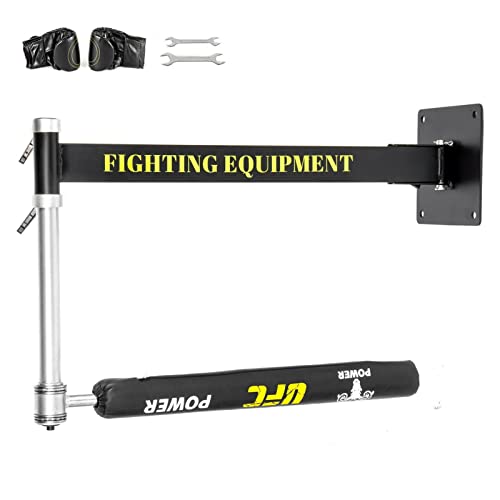 Wandmontierte Boxen Stanze Spinnstange Speed ​​Trainer mit Ausdehnungschraube und Handschuhe Platz sparsam for Boxer Home Fitnessstudio Gebrauch Hohe Anpassungsfähigkeit(Noir) von MERHOVO