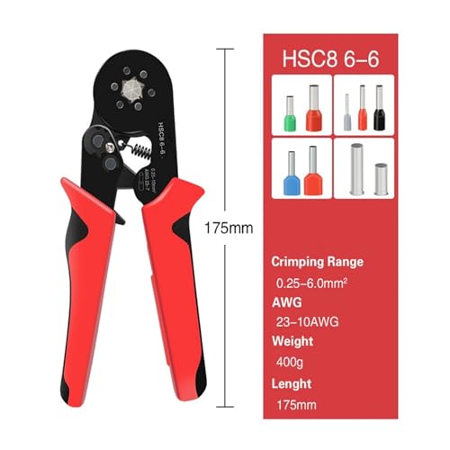 Zwin Crimpen Werkzeug HSC8 6-4/6-6 Elektrische Crimper Zan for Draht Ende Crimp Rohr Terminals Elektrische Schaltung Reparatur für Cu-Kabelschuhe(HSC8 6-6) von MERHOVO