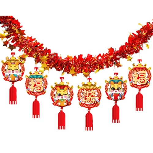 Generic Chinesische Drachen Jahresgirlande, 9,8 Fuß Langes Seil mit 6 von MERIGLARE