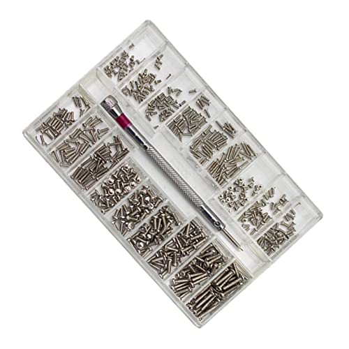 Generic Kleines Schrauben-Sortiment- Kreuzschlitz Metrisch M1.2 M1.4 M2 mit Schraubendreher Edelstahl-Reparaturwerkzeug Micro-Schrauben-Set für Uhr, Stil A von MERIGLARE