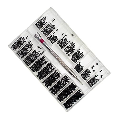 Generic Kleines Schrauben-Sortiment- Kreuzschlitz Metrisch M1.2 M1.4 M2 mit Schraubendreher Edelstahl-Reparaturwerkzeug Micro-Schrauben-Set für Uhr, Stil d von MERIGLARE