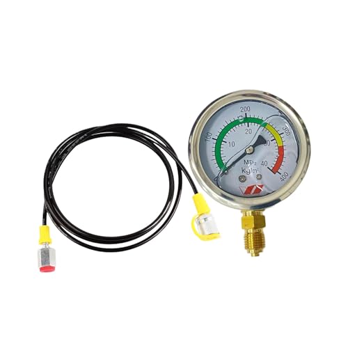 MERIGLARE 16 * 2‐BSP1/4 Hydraulikprüfschlauch mit Manometeranschluss Zubehör Hydraulikschlauchmessgerät von MERIGLARE