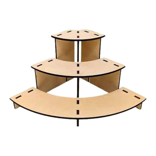 MERIGLARE 3 Tiers Einzelhandel Tisch Display Stand Arbeitsplatte Rustikalen Holz Cupcake Display von MERIGLARE