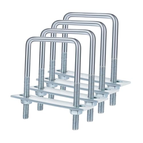 MERIGLARE 4 Stücke Schwere U Bolzen Aus Metall für Rechteckige Holz Metallobjekte mit Befestigungssatz für Handwerker Heimwerker, M8 80x100mm MERIGLARE 4 Stücke Schwere U Bolzen Aus Metall für Rechteckige Holz Metallobjekte mit Befestigungssatz für Handwerker Heimwerker, M8 80x100mm von MERIGLARE