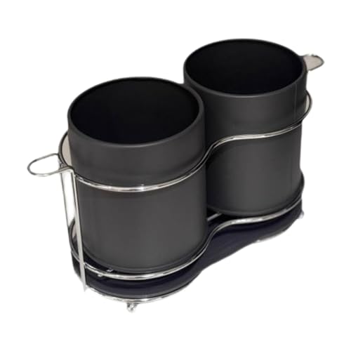 MERIGLARE Besteckhalter Als Modernes Metallgestell Und Besteckkorb Runder Bestecktopf Sowie Küchen Stäbchenablage Kompakt Und Platzsparend für Partys Und Den T, Kurz Dunkelgrau von MERIGLARE