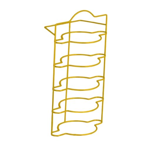 MERIGLARE Erweiterbare Arbeitsplattenregale, Küchentisch Organizer, Mehrschichtiger Teller, Modernes Geschirrregal für Die Küchentheke, Gold 5 Schicht von MERIGLARE