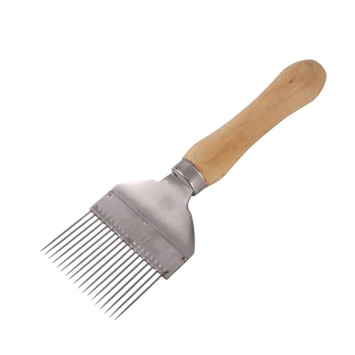 MERIGLARE Honigwaben-Entdeckelungsgabel, Hand-Extraktor-Werkzeug, Rutschfester Griff, leicht, praktisch, Extraktor-Werkzeug, Bienenstock-Schaber von MERIGLARE