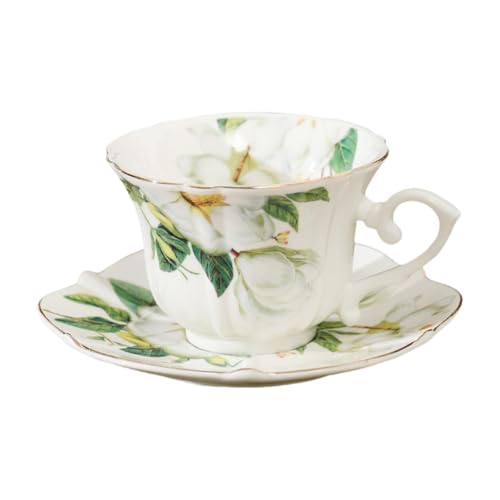 MERIGLARE Kaffeetasse Latte Tassen Geschenke Blumendesign Porzellan 250ml Tee von MERIGLARE