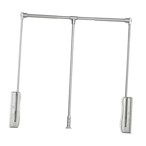 MERIGLARE Kleiderlift Kleiderstange Schrankauszug Garderobenstange mit Ergonomischem Zuggriff für Müheloses Absenken für Die Tägliche Kleiderorganisation zu Ha, Silber MERIGLARE Kleiderlift Kleiderstange Schrankauszug Garderobenstange mit Ergonomischem Zuggriff für Müheloses Absenken für Die Tägliche Kleiderorganisation zu Ha, Silber von MERIGLARE