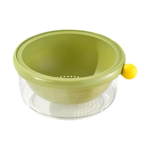 MERIGLARE Küchensieb, Abtropfschale, 2 in 1 Küchensieb Set für Salat Und Obst, Grün 24x10.5cm MERIGLARE Küchensieb, Abtropfschale, 2 in 1 Küchensieb Set für Salat Und Obst, Grün 24x10.5cm von MERIGLARE
