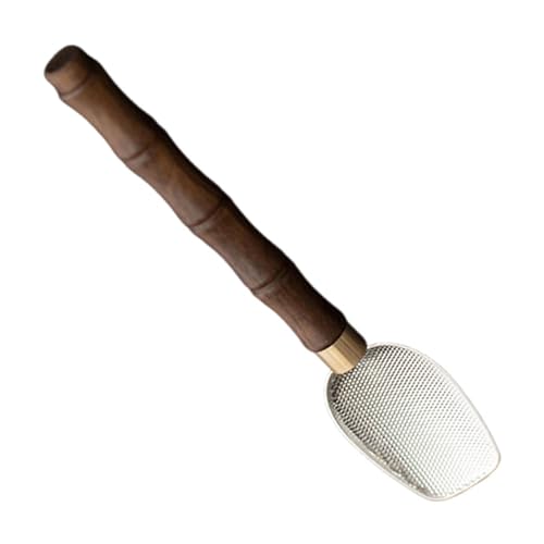 MERIGLARE Matcha Löffel Chashaku Teeschaufel Und Rührlöffel Als Teezubehör in Leichter Ausführung Aus Holz Und Metall für Teeliebhaber Unterwegs Und Als Geschen, Silber von MERIGLARE