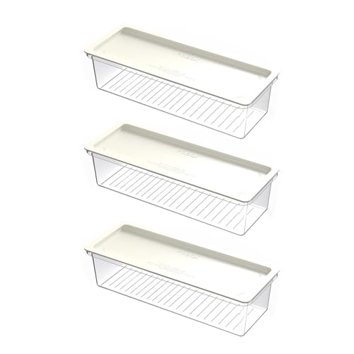 MERIGLARE Pasta Aufbewahrungsbehälter mit Deckel Rechteckige Spaghetti Box Stapelbarer Lebensmittelcontainer Transparenter Vorratsbehälter Portionierte Aufbewah, Weißer Deckel MERIGLARE Pasta Aufbewahrungsbehälter mit Deckel Rechteckige Spaghetti Box Stapelbarer Lebensmittelcontainer Transparenter Vorratsbehälter Portionierte Aufbewah, Weißer Deckel von MERIGLARE