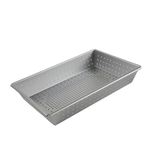 MERIGLARE Pizzabackblech Als Vielseitige Brotbackform Und Tiefe Backform für Kuchen Aus Aluminiumlegierung mit Hohem Rand für Gleichmäßiges Backen für Hobbyköc, 13 X 9 Zoll von MERIGLARE