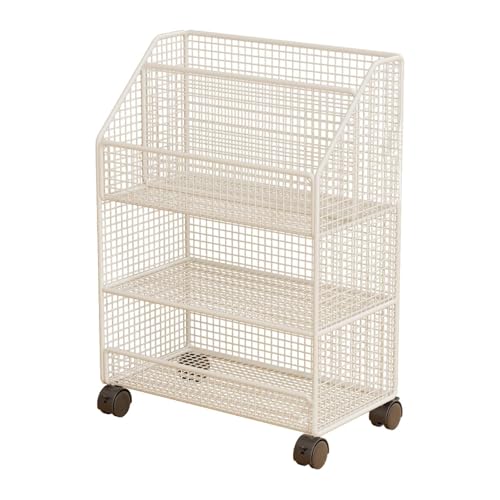 MERIGLARE Rollender Bücherwagen unter Dem Schreibtisch, Akten Organizer Wagen, Mobiles Bücherregal, Vielseitig Einsetzbar für Küche, Büro, Waschküche, Schlafzim, Weiß 3-lagig MERIGLARE Rollender Bücherwagen unter Dem Schreibtisch, Akten Organizer Wagen, Mobiles Bücherregal, Vielseitig Einsetzbar für Küche, Büro, Waschküche, Schlafzim, Weiß 3-lagig von MERIGLARE