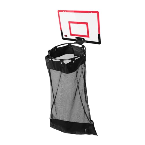 MERIGLARE Wäschesack Hängender Wäschekorb Aufbewahrungstasche Türwäschekorb Schmutzwäschebeutel Im Basketball Stil mit Großer Kapazität Und Bodenreißverschluss, Rot von MERIGLARE