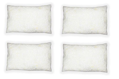 Dekokissen Kissen Sofakissen Couchkissen Schaumstoffflocken Füllung mit Reißverschluss (30 x 50 cm, 4) von MERINO Kissen und Steppbetten Manufaktur
