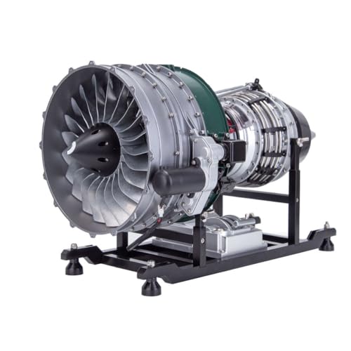 MERK TECHING Turbofan Engine Modell, 1000+Teile Dual-Spool Flugzeug Jet Motor Bausatz, 1/10 DIY Simulation Dynamisch Motor Physikalische Experimente Geschenk für Erwachsene von MERK