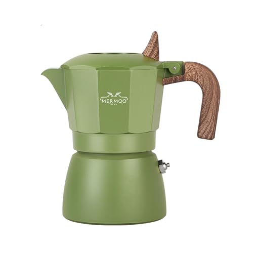 MERMOO YILAN Mokkakanne Doppelventil 100ml, Aluminium Espressokocher für 2 Tassen – Ideal für Gasherd, Ceranfeld MERMOO YILAN Mokkakanne Doppelventil 100ml, Aluminium Espressokocher für 2 Tassen – Ideal für Gasherd, Ceranfeld von MERMOO YILAN