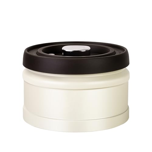 MERMOO YILAN Kaffeebehälter Luftdichte Vakuum versiegelte Behälter Edelstahl für Kaffee, Zucker, Mehl, Hafer, Nüsse (weiß, 750 ml) von MERMOO YILAN