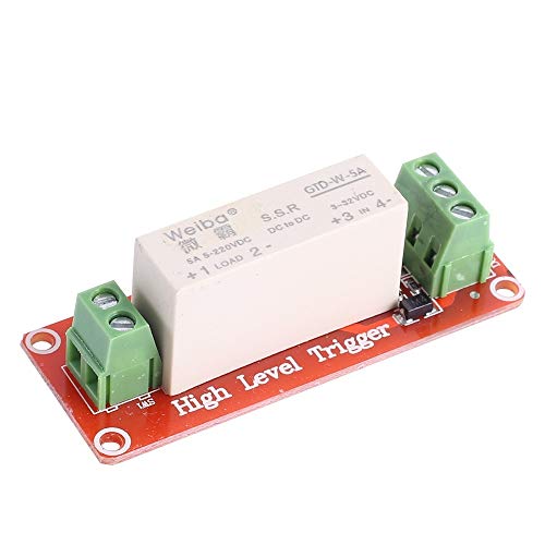 1 Kanal Halbleiterrelais-Modul, DC 3V-32V Solid State Relaismodul 1Bit High Level Trigger Switch 5A Controller von MEROURII