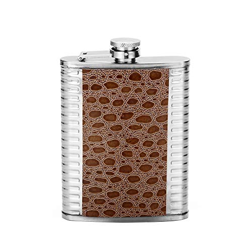 Edelstahl Flachmann, 8 OZ 200 ml, Tragbar Whisky Topf Flask, Geschenkidee, 14 x 9,5 x 2,5 cm von MEROURII