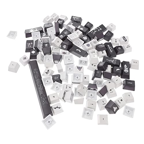 MERRYHAPY Mechanische Tastatur Tastenkappen Satz Pbt Tastenkappen Für Tastatur Mit Matte Oberfläche Und Hohen Härtegrad Halloween Design Zubehör von MERRYHAPY