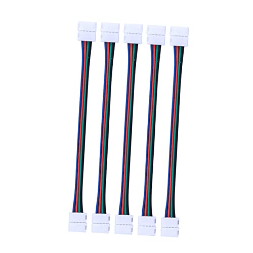 MERRYHAPY 10 Stück -Lichtstreifen-Jumper 4-poliger für 5050 -Streifen 10 mm breites lötfreies Streifen-zu-Streifen-Kabel von MERRYHAPY