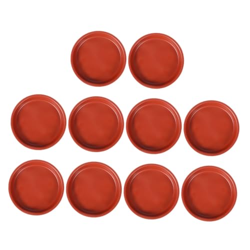 MERRYHAPY 10 Stück Rundes Pflanzenteller wasserdichte Untersetzer für Pflanzen Praktische Blumenkübel Teller Langlebigem Material für und Außenbereich von MERRYHAPY
